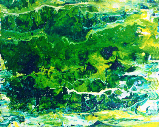 Abstract painting- Green Valley 2
