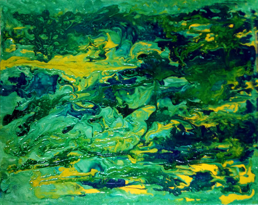 Abstract painting- Green Valley 1