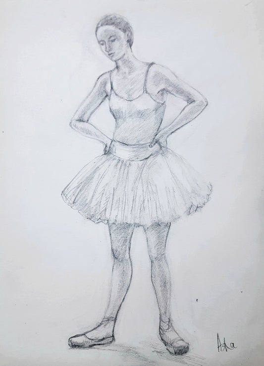 Ballerina 10, Pencil sketch on paper