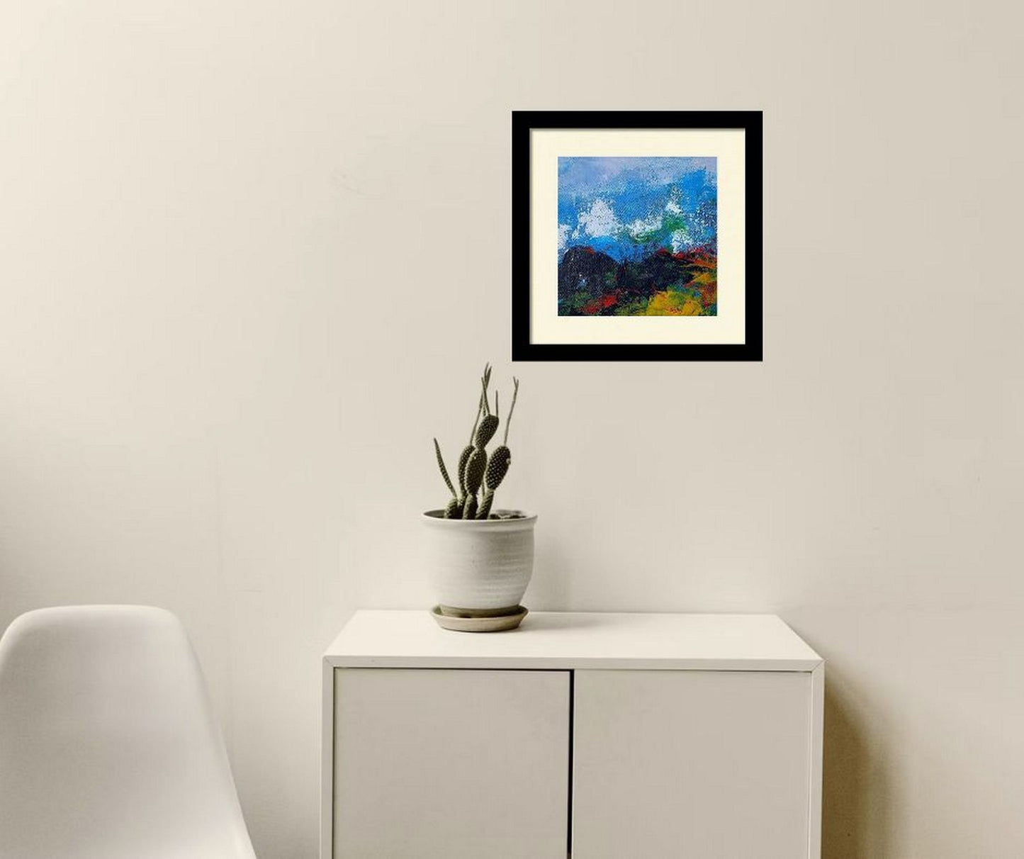 Contemporary art, Small Abstract Landscape on canvas