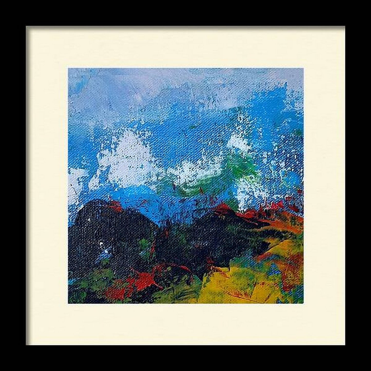 Contemporary art, Small Abstract Landscape on canvas