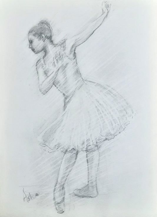 Ballerina pencil drawing