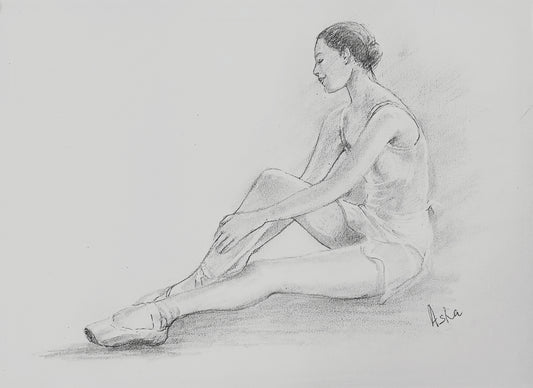 Ballerina 19 Pencil sketch, Inspired by Edgar Degas