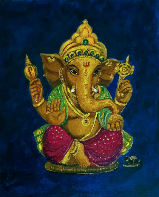 Lord Ganesha, the cute one, Ethnic Indian God Gift idea -