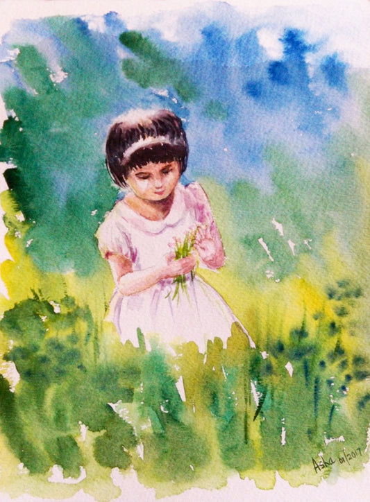A little girl in the garden, Joys of childhood
