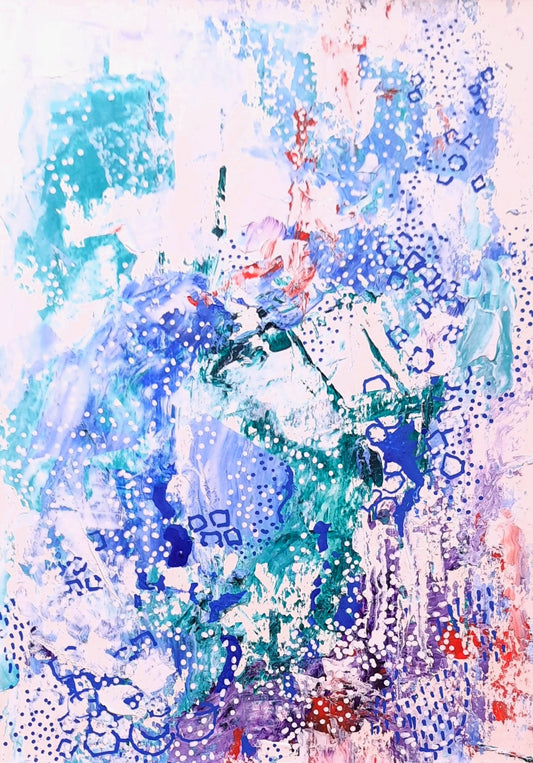 Abstract artwork on card, full view image