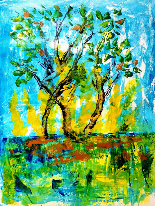 The Tree, an abstract painting