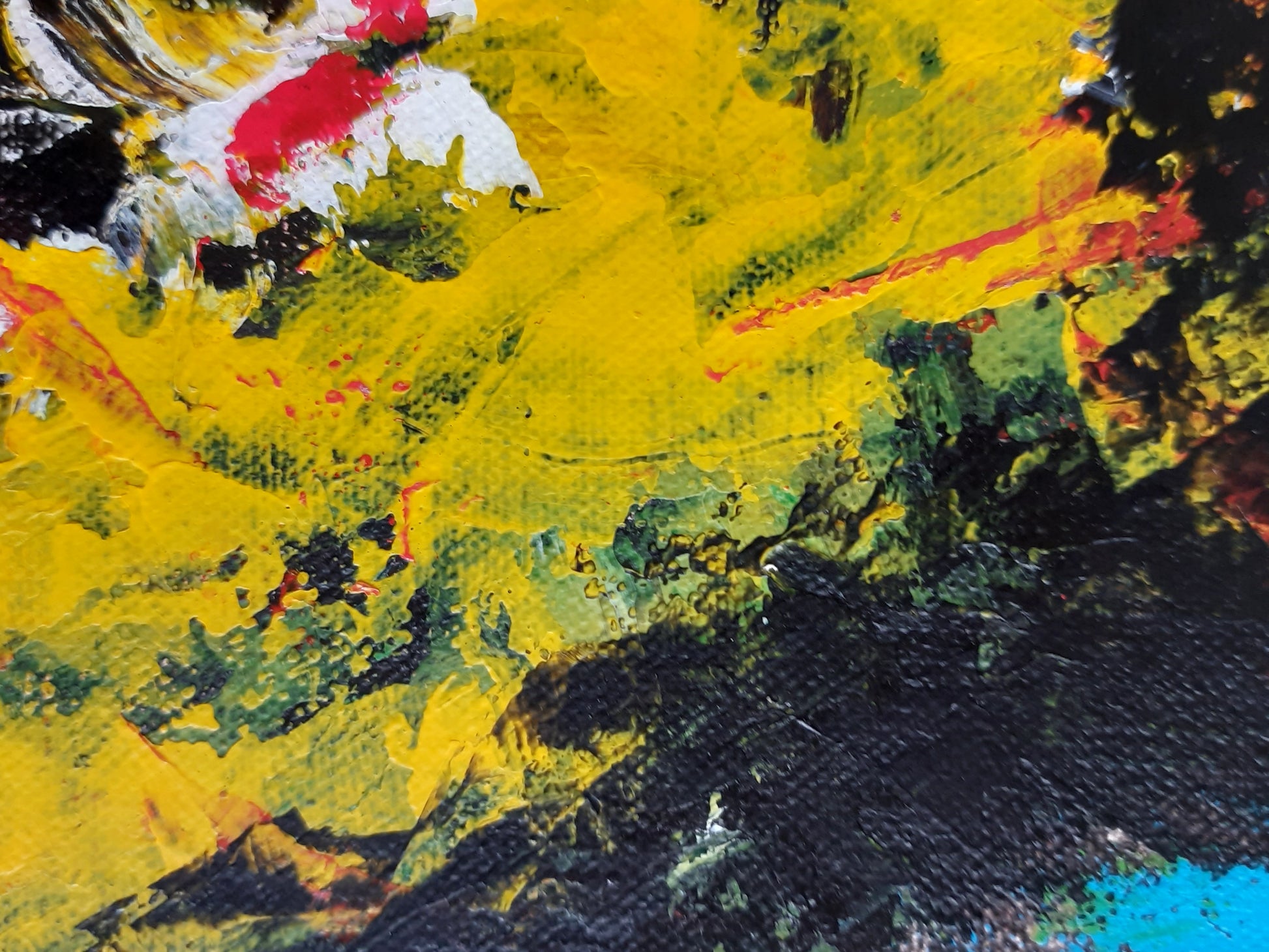 closeup view of tsunami of colors abstract art