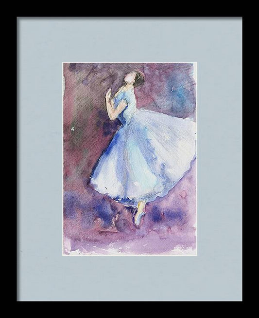 Ballerina backstage, watercolors on paper